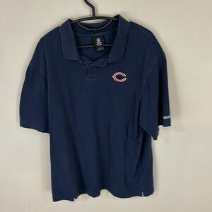 NFL Team  Reebok Chicago Bears Embroidered Blue Polo Shirt Size XL